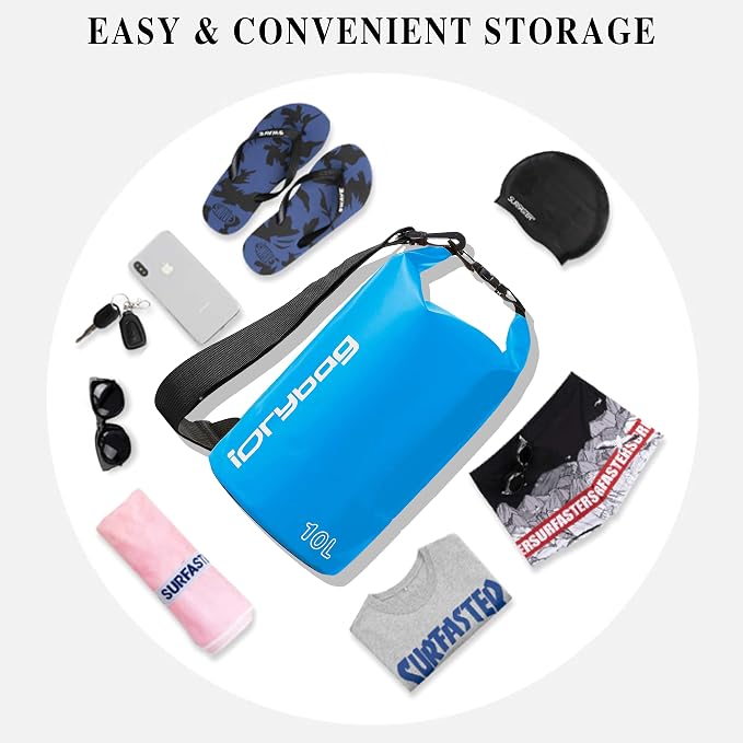 IDRYBAG Dry Bag for Kayaking Waterproof 2L/5L/10L/15L/20L, Small Dry Sack - Image 4