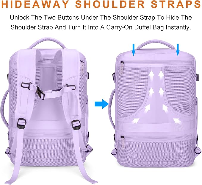 Lumesner Carry on Travel Backpacks, Extra Large 40L Flight Approved Bag - Image 5