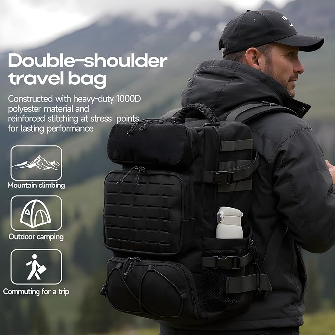 Tactical Backpack for Men, 35L Travel Military Backpack - Image 2