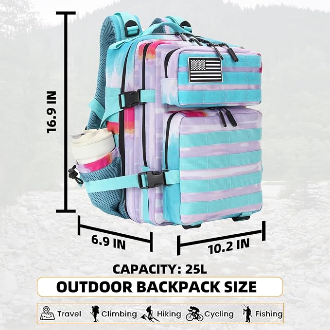 Lovelinks21 25L Tactical Military Backpack Small Travel Backpack - Image 2