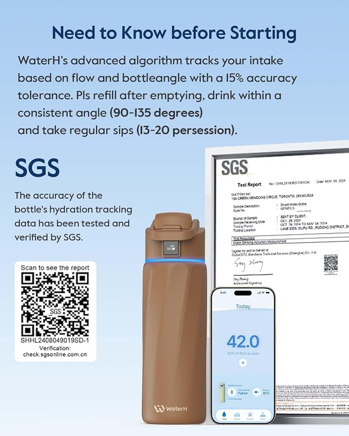 BOOST Smart Water Bottle that Reminds You to Drink, 24oz BPA-Free Stainless - Image 7