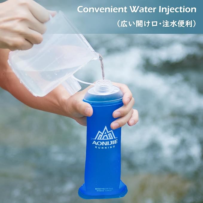 TRIWONDER TPU Soft Folding Water Bottles BPA-Free Collapsible Flask - Image 5