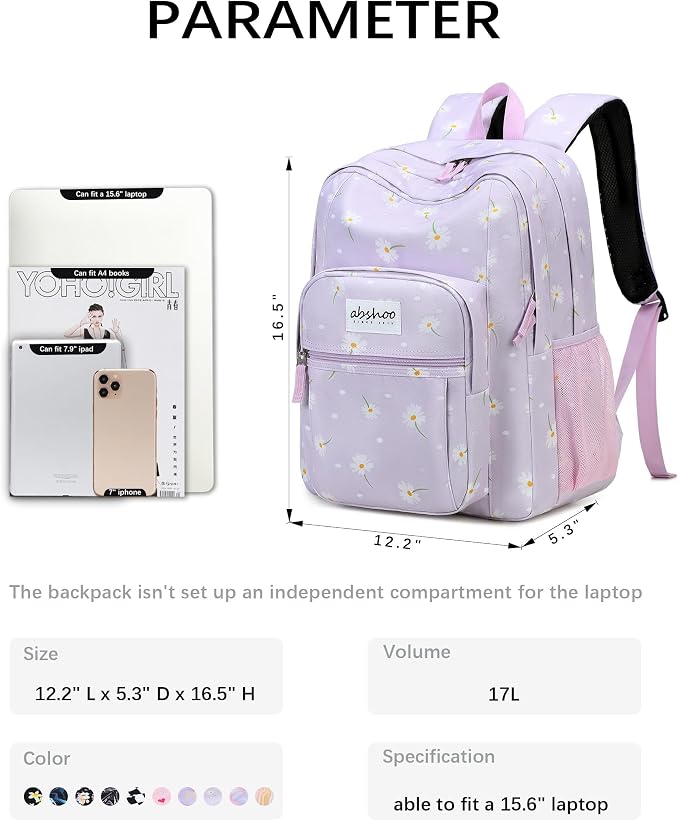 abshoo Classical Basic Travel Backpack - Image 6