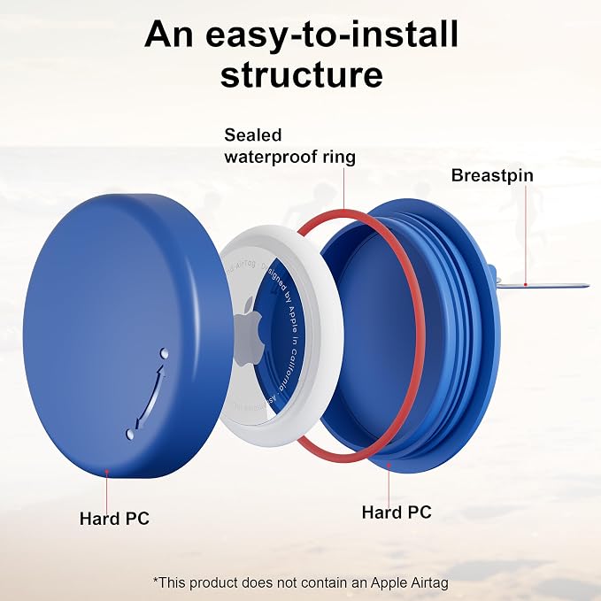 AirTag Holder with Invisible Brooch Pin - Image 2