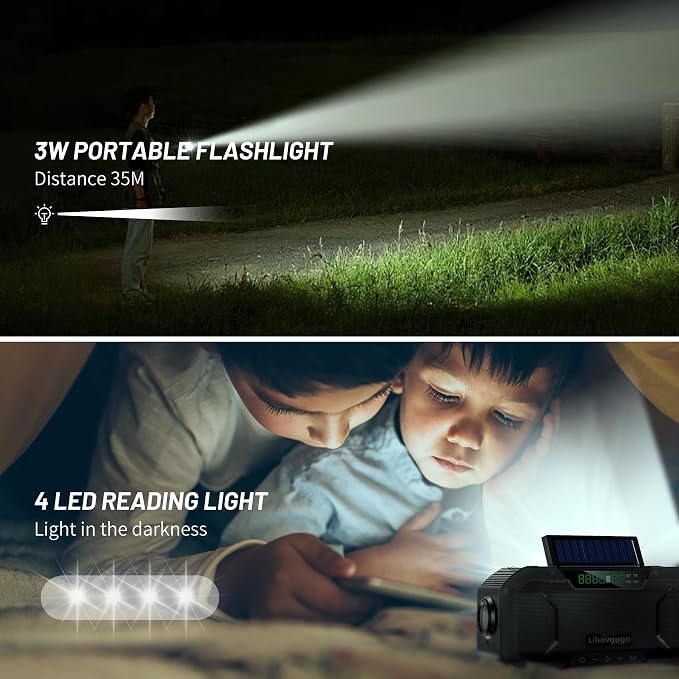 Emergency Radio Waterproof Bluetooth Speaker, Portable AM FM Radio - Image 3
