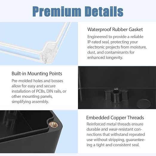LeMotech Junction Box with Clear Cover IP65 Waterproof Project Box Dustproof - Image 5