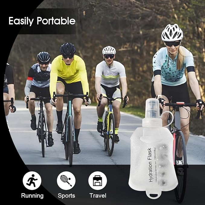 WILDREEDS 250ml Soft Flask, TPU Collapsible Soft Water Bottle - Image 6