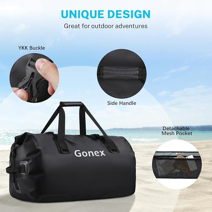 Gonex 40L 60L 80L Extra Large Waterproof Duffle Travel Dry Duffel Bag Heavy - Image 4