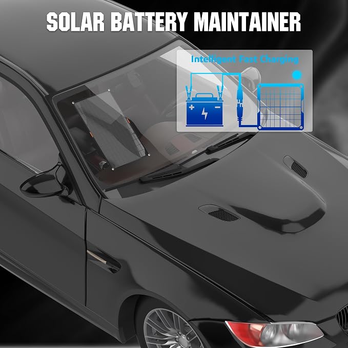 OYMSAE 12V Solar Battery Charger ，5W Waterproof Solar Battery Maintainer - Image 5