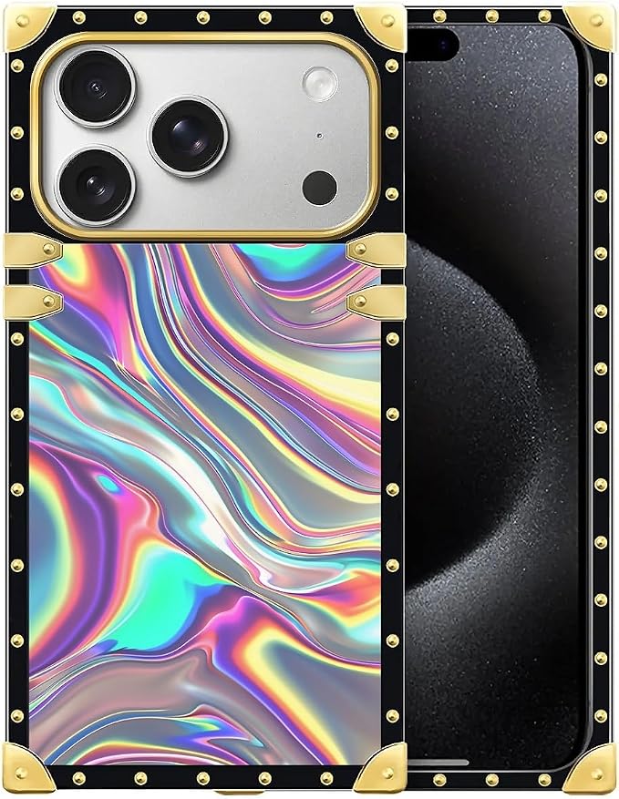 for iPhone 17 Pro Case Luxury Golden Decoration by Unknown