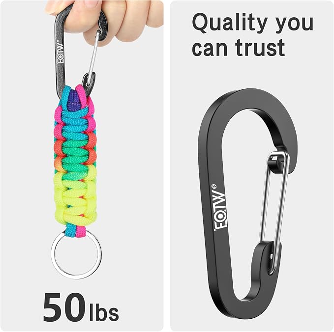 EOTW Paracord Keychain for Men Women Paracord Carabiner Backpack Keychain - Image 5