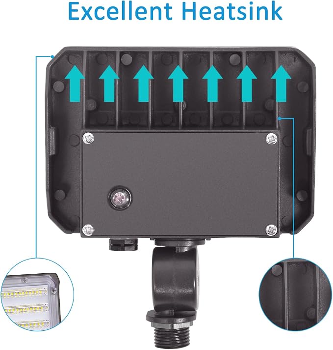 30W LED Flood Light with Knuckle, Outdoor Security Fixture Light with - Image 6