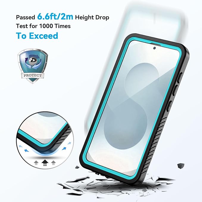 Lanhiem for Samsung Galaxy S25+ Plus Case, IP68 Waterproof Dustproof Case - Image 3