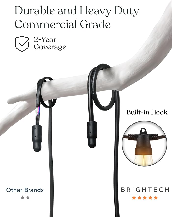 Brightech 104 FT Ambience Pro Solar Powered Outdoor LED String Lights - Image 4