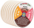 Mandala Crafts Round Genuine Cream Leather Cord by MandalaCrafts