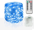 suddus Blue LED Christmas Lights Outdoor，200led 66ft Battery Operated Fairy by SUDDUS