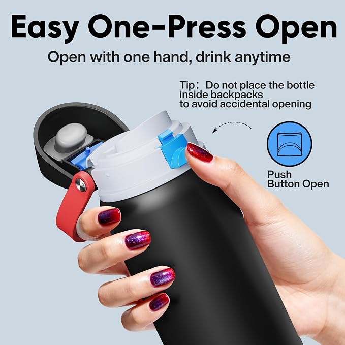 Insulated Water Bottle with Straw - Image 5