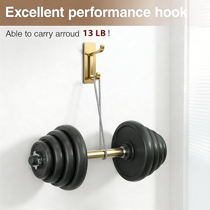 pickpiff 12 Pack Wall Hooks for Coat and Towel: 13LB Strong Adhesive Door - Image 2