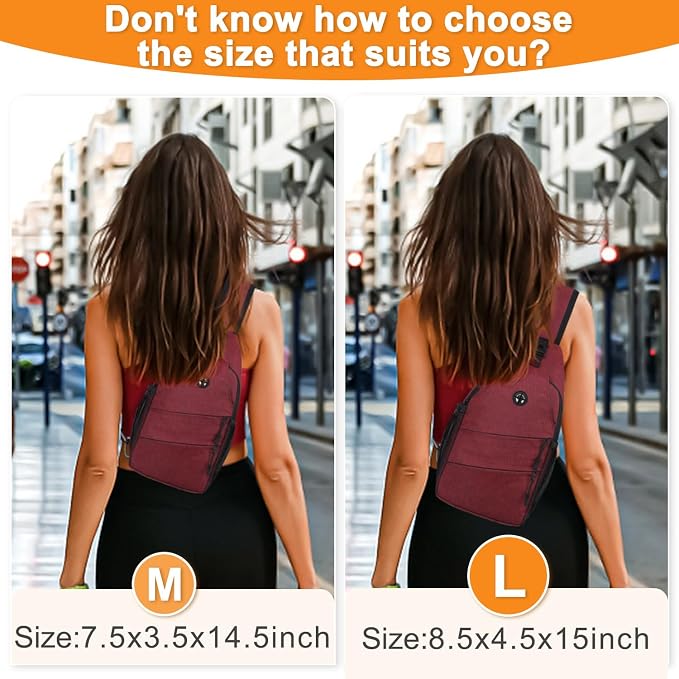 Pritent Crossbody Bags for Women Men Trendy Sling Bag Backpack Casual Chest Bag - Image 6