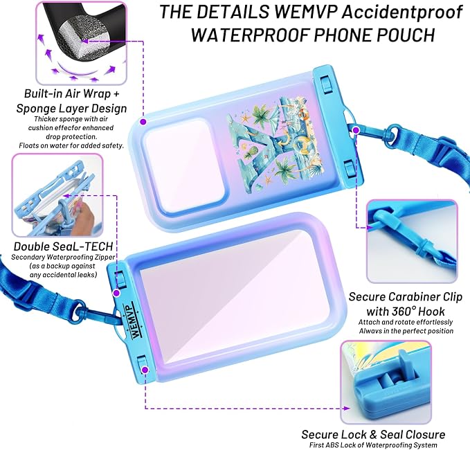 Personalized Initial Waterproof Phone Pouch Case - Image 3