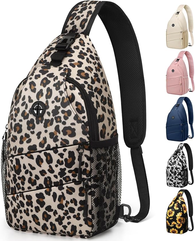 Pritent Crossbody Bags for Women Men Trendy Sling Bag Backpack Casual Chest Bag by Pritent