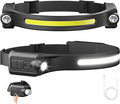 AlpsWolf LED Headlamp Rechargeable, 2 XPE LED and COB LED Head Lamp, Motion by AlpsWolf