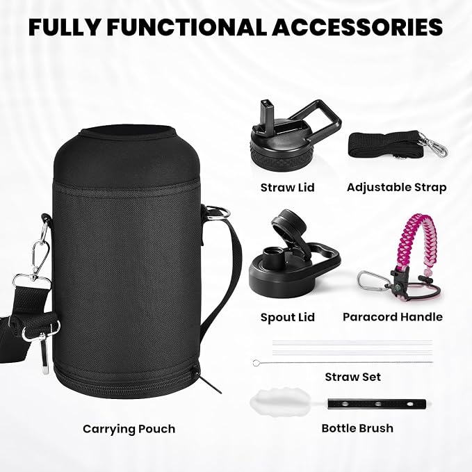 RAYMYLO Insulated Water Bottle 64 oz, Triple Wall Vacuum Stainless Steel - Image 6