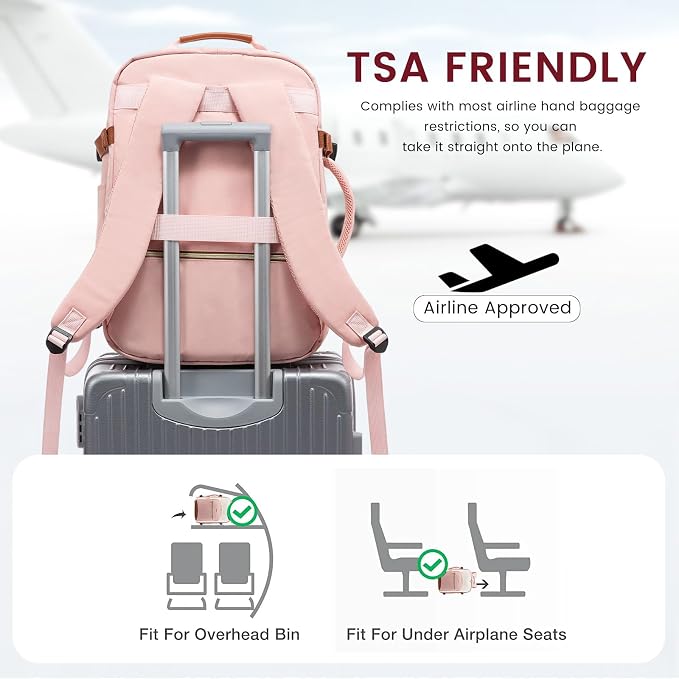 LOVEVOOK 50L Travel Backpack for Women & Men, Airline Approved Carry On Luggage - Image 4