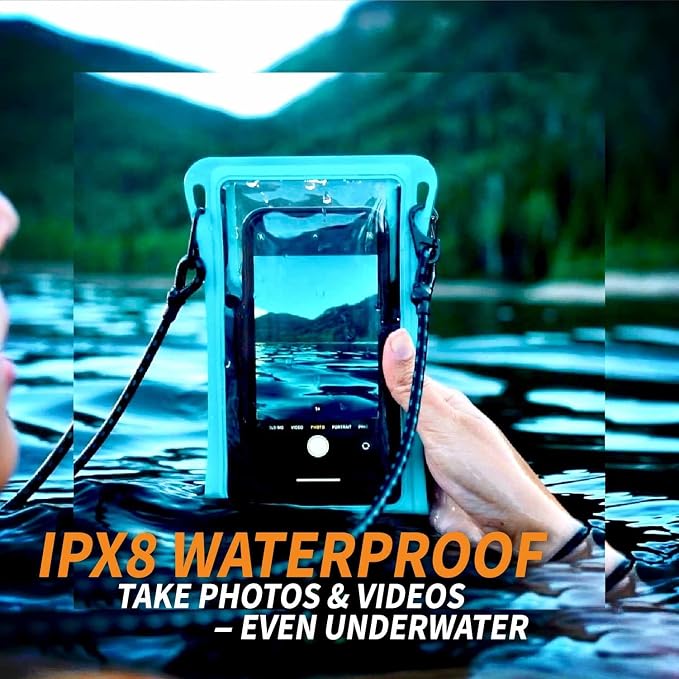 Stash7 Waterproof Phone Pouch w/Long Lanyard | IPX8 Adventure Grade Cellphone - Image 5