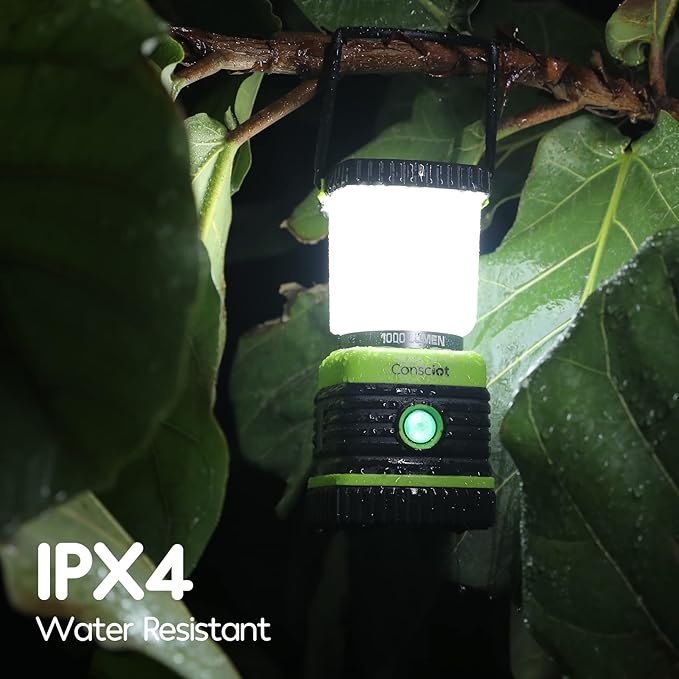 Consciot LED Battery Powered Camping Lantern, 4 Light Modes, IPX4 Waterproof - Image 6