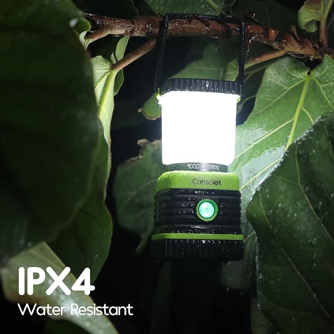 Consciot LED Battery Powered Camping Lantern, 4 Light Modes, IPX4 Waterproof - Image 6