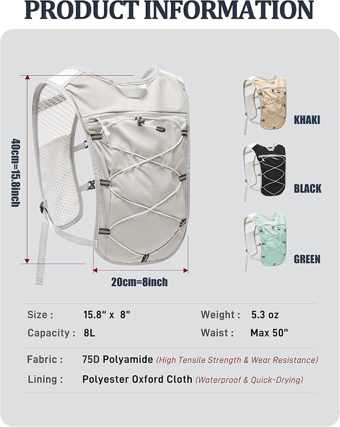 Small Lightweight Hiking Backpack, 3D Breathable Mesh Backpack - Image 8