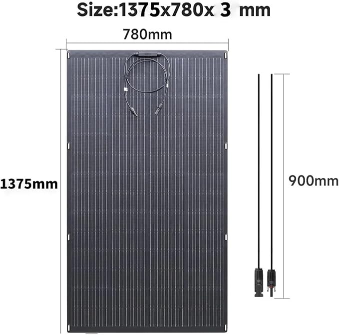 ALLPOWERS SF200 Flexible Solar Panel 200w Ultra Thin 3mm Bendable - Image 8