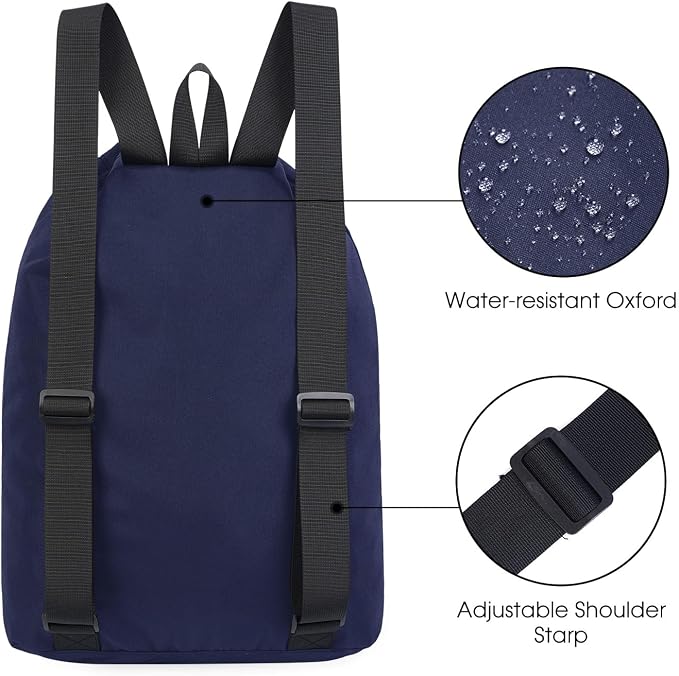 WANDF Swim Bag Mesh Drawstring Backpack Beach Backpack - Image 4