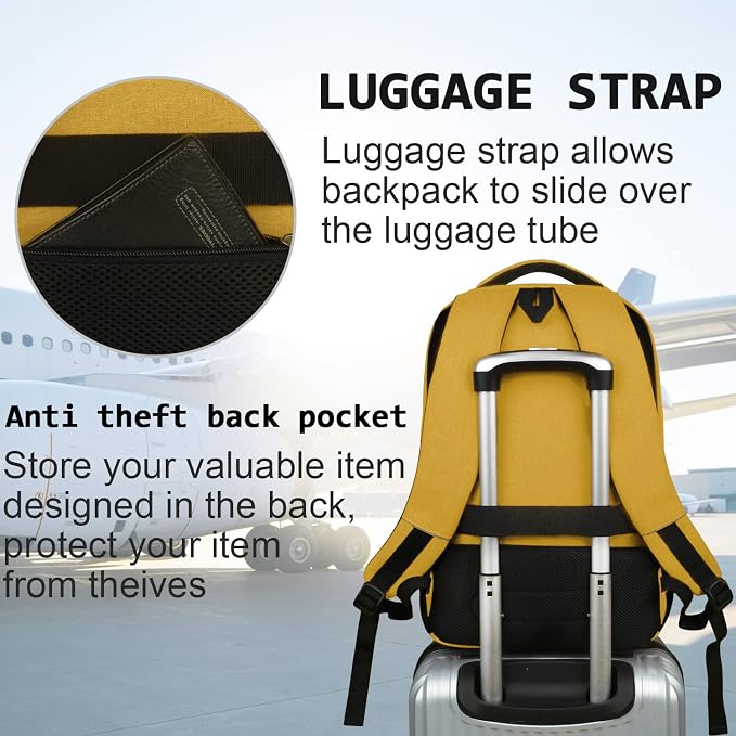 Volher Laptop Backpack, Business Travel Anti Theft Slim Durable Laptops Backpack - Image 6