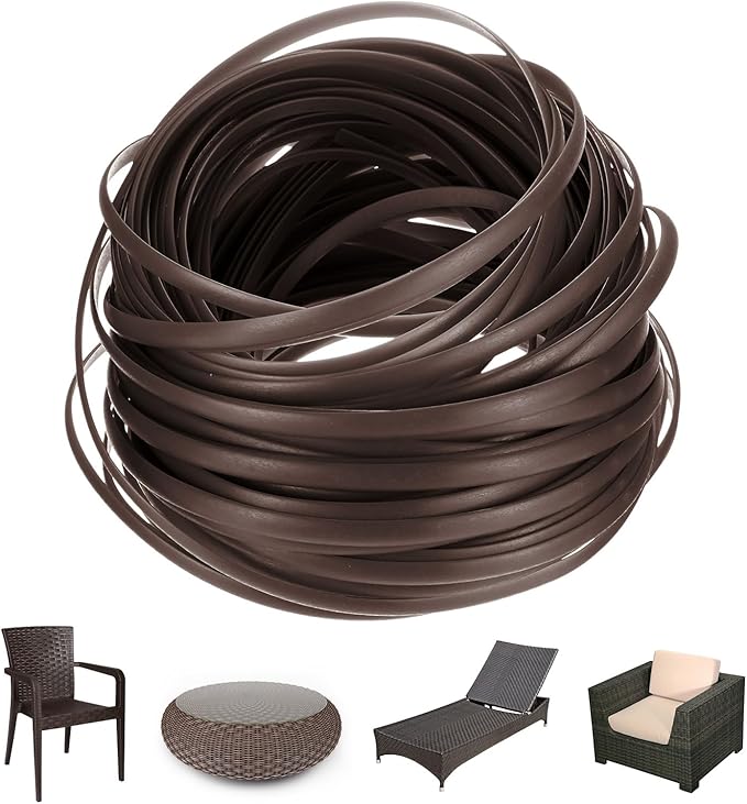 M METERXITY 1-Pack Wicker Repair Kit, 5mm x 66ft/20m Plastic Flat Rattan by MMETERXITY