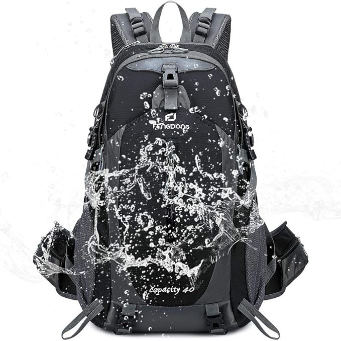 FENGDONG 40L Waterproof Lightweight Outdoor Daypack Hiking, Travel Backpack - Image 6