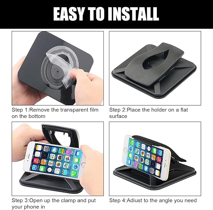 Car Phone Holder Mount for Dashboard, Universal Anti-Slip Dashboard Cell Phone - Image 5