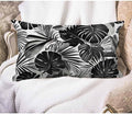 EKOBLA Palm Leaf Decorative Lumber Cushion Case Tropical Jungle Leaf Hand Drown by EKOBLA