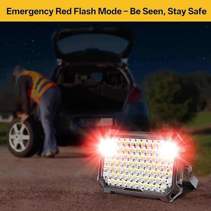 LED Work Light Rechargeable Outdoor, 13000mAh Work Flood Lights 10000LM - Image 5