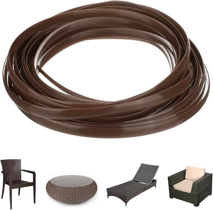M METERXITY 1-Pack Wicker Repair Kit, 8mm x 33ft/10m Plastic Flat Rattan by MMETERXITY