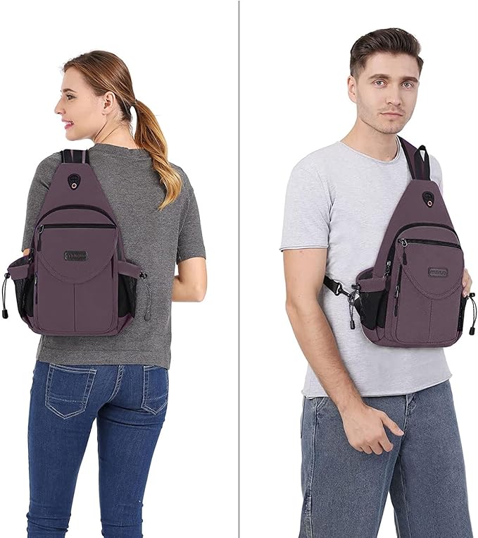 MOSISO Sling Backpack, Canvas Crossbody Hiking Daypack Bag - Image 6