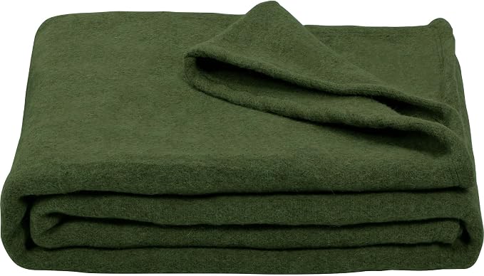 REDCAMP 86"x 63" Wool Blanket for Camping, Hiking by REDCAMP