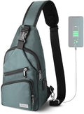 AMJ Crossbody Sling Bag Men Women, Casual Shoulder Backpack, Chest Daypack by AMJ