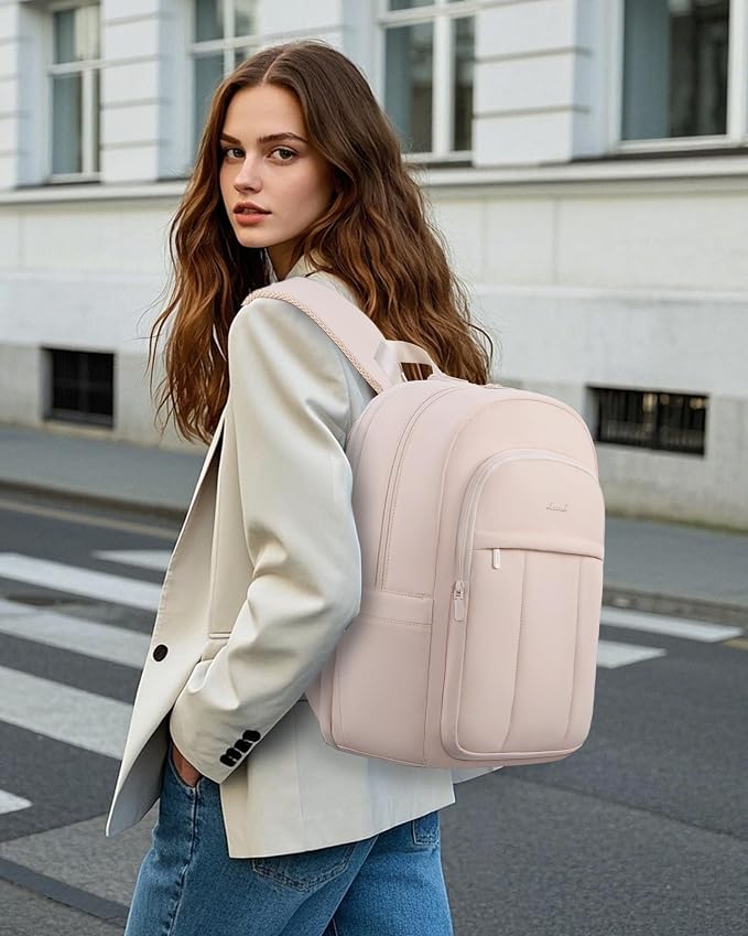 LOVEVOOK Laptop Backpack for Women, Puffer Travel Bag Fits 15.6 Inch Laptop - Image 6