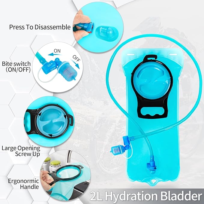 Hydration Backpack with Leak Proof Water Bladder, Lightweight Hydro Water - Image 3