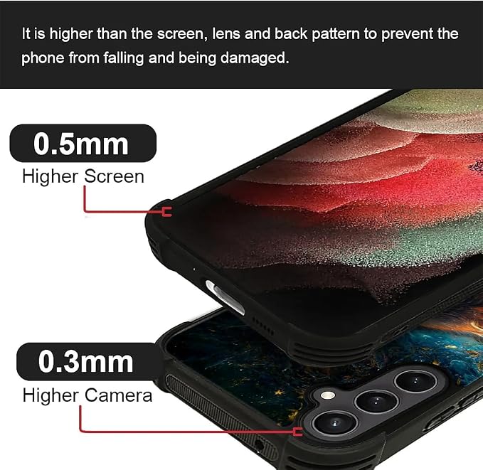 for Samsung Galaxy S23 FE Case, Star Cave Hungry Wolf Pattern Graphic Design - Image 2
