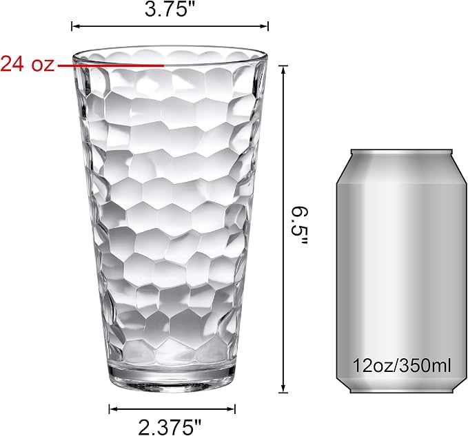 Amazing Abby - Iceberg - 24-Ounce Plastic Tumblers, Plastic Drinking Glasses - Image 5