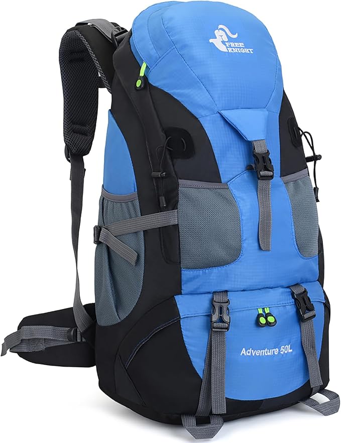 Bseash 50L Hiking Backpack, Water Resistant Lightweight Outdoor Sport Daypack by Bseash