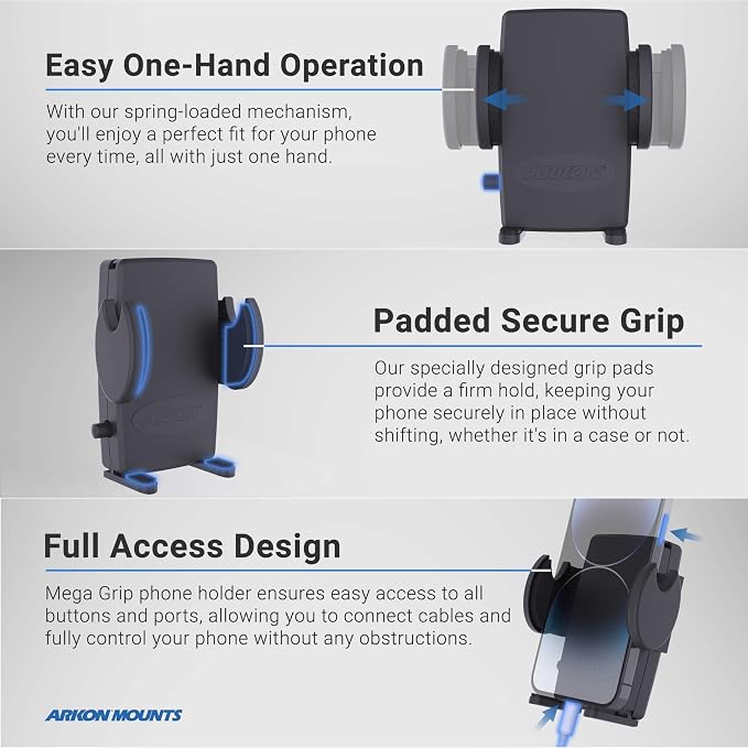 Arkon Mount Car or Truck Seat Rail/Floor Phone Mount | Universal Compatible | - Image 3